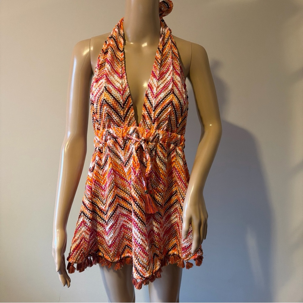 Ramy Brook Clarissa Halter Cover up Dress Size M Brand New